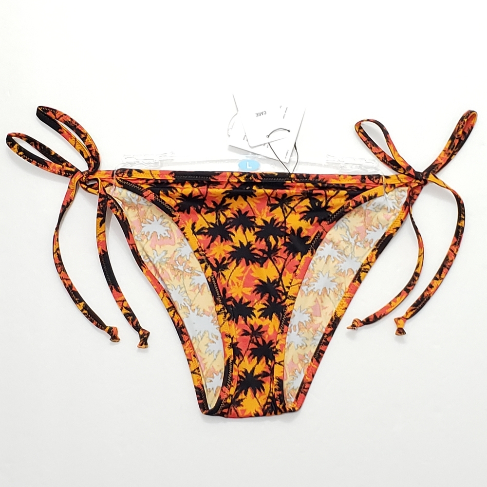 UNIQLO Women's Orange Printed Swim Shorts NWT Size Large Or Medium